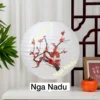 Trắng-Cành đào 30cm