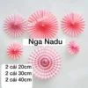 Bộ 6 quạt hồng phấn